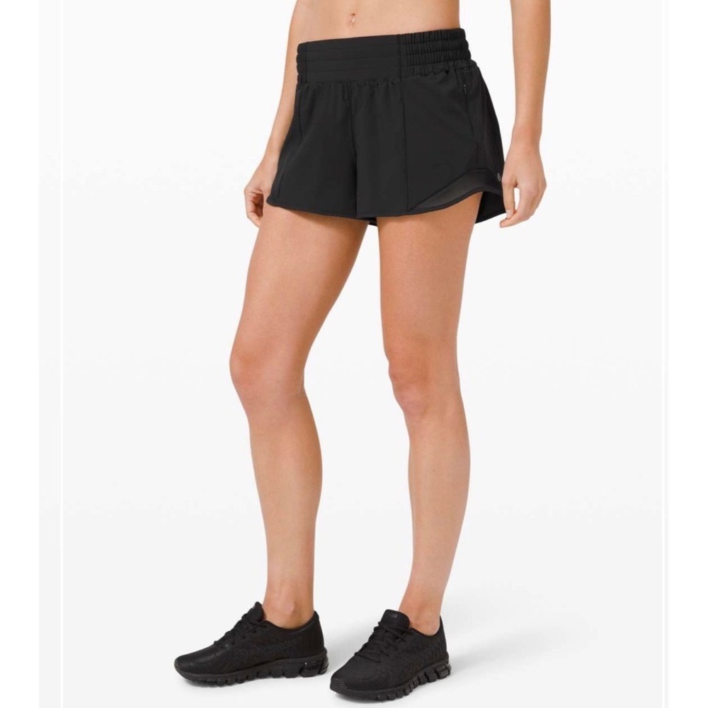 Lululemon Hotty Hot Short High-Rise 2.5 Black Running Athletic Shorts